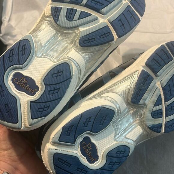 Brand New Doctor Comfort Women's Athletic Sneakers - White & Light Blue - Size 8 - Picture 4 of 8